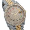 Rolex Round Cut White Diamond Royal Oak Fully Iced Out Two Tone Men’s Watch |Hip Hop Style|