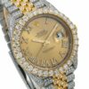 Rolex White Diamond Date & Time Feature Fully Iced Out Rose Gold Plated Men’s Watch | Hip Hop Style |