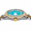 Rolex Round Cut White Diamond with Fully Iced Out Hip Hop Style Two Tone Men’s Watch