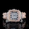 31 Ct VVS1 Moissanite Diamond Watch, Hip-Hop Diamond Watch, Automatic Moissanite Men’s Watch, Moissanite Scudded Stainless Steel Belt