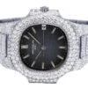 Patek Philippe Black Blue Dial with White Diamond Watch for Men | Iced Out Watch | Hip Hop Watch