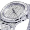 Patek Philippe White  Dial with White Diamond Watch for Men | Iced Out Watch | Hip Hop Watch |