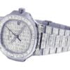 Patek Philippe White  Dial with White Diamond Watch for Men | Iced Out Watch | Hip Hop Watch |