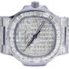 Patek Philippe White  Dial with White Diamond Watch for Men | Iced Out Watch | Hip Hop Watch |