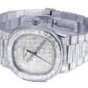 Patek Philippe White  Dial with White Diamond Watch for Men | Iced Out Watch | Hip Hop Watch |