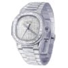 Patek Philippe White  Dial with White Diamond Watch for Men | Iced Out Watch | Hip Hop Watch |