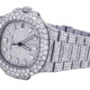 Patek Philippe White Dial with White Diamond Watch for Men | Iced Out Watch | Hip Hop Watch