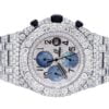Awesome Audemars Piguet Royal Oak Offshore Round Cut White Diamond Men’s Fully Iced Out Hip Hop Style Watch