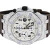 Audemars Piguet Royal Oak Offshore Safari Round Cut White Diamond Men’s Fully Iced Out Hip Hop Style Watch