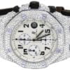 Audemars Piguet Royal Oak Offshore Safari Round Cut White Diamond Men’s Fully Iced Out Hip Hop Style Watch