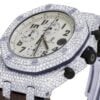 Audemars Piguet Royal Oak Offshore Safari Round Cut White Diamond Men’s Fully Iced Out Hip Hop Style Watch