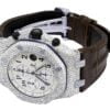 Audemars Piguet Royal Oak Offshore Safari Round Cut White Diamond Men’s Fully Iced Out Hip Hop Style Watch