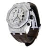 Audemars Piguet Royal Oak Offshore Safari Round Cut White Diamond Men’s Fully Iced Out Hip Hop Style Watch