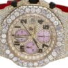 Audemars Piguet Royal Oak Offshore Safari Round Cut White Diamond Men’s Fully Iced Out Hip Hop Style Watch