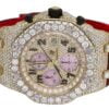 Audemars Piguet Royal Oak Offshore Safari Round Cut White Diamond Men’s Fully Iced Out Hip Hop Style Watch