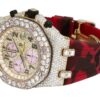 Audemars Piguet Royal Oak Offshore Safari Round Cut White Diamond Men’s Fully Iced Out Hip Hop Style Watch