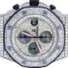 Audemars Piguet Royal Oak Offshore Round Cut White Diamond Men’s Fully Iced Out Hip Hop Style Watch