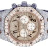 Classic Edition Audemars Piguet Round Cut White Diamond Men’s Fully Iced Out Hip Hop Style Watch