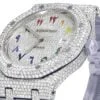 Celebrity Edition Audemars Piguet Round Cut White Diamond Men’s Fully Iced Out Hip Hop Style Watch