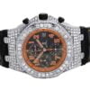 Audemars Piguet Royal Oak Round Cut White Diamond Men’s Fully Iced Out Hip Hop Style Watch | White Gold Plated Watch |