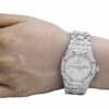 Audemars Piguet Royal Oak Round Cut White Diamond Men’s Fully Iced Out Hip Hop Style Watch | White Gold Plated Watch |