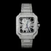 Fully Automatic VVS1 D Moissanite Diamond Watch, Iced Out Watch, Luxury Bust Down Wrist Watch, Hip Hop Watch For Men