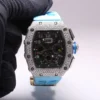 Fully Automatic VVS1 D Moissanite Diamond Watch Iced Out Watch, Luxury Bust Down Wrist Watch, Hip Hop Men’s Watch