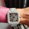 Classic Edition Cartier Wrist Watch For Men Moissanite Diamonds Analogue Men’s Watch | Iced Out Watch | Hip Hop Watch |