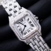 Santos De Cartier Wrist Watch For Men Moissanite Diamonds Analogue Men’s Watch | Iced Out Watch | Hip Hop Watch |