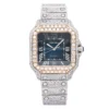One Of Kind Dazzling Cartier Wrist Watch For Men Moissanite Diamonds Analogue Men’s Watch | Fully Iced Out Watch | Hip Hop Watch |