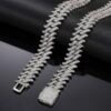 16mm Spike Cuban Link Chain White Moissanites Full Iced Out Necklace