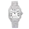 Limited Edition Cartier Santos Wrist Watch For Men Moissanite Diamonds Analogue Men’s Watch | Fully Iced Out Watch | Hip Hop Watch