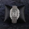 Special Edition Cartier Santos De Fully Iced Out White Round Cut Moissanite 39 MM Men’s Watch | Hip Hop Men’s Watch