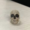 Custom Halloween Iced Out Skeleton Skull Face Hip Hop Championship Rapper Ring