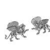 Fabulous Solid 925 Sterling Silver Men’s Beautiful Unique Winged Lion Cuff Links