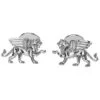 Fabulous Solid 925 Sterling Silver Men’s Beautiful Unique Winged Lion Cuff Links