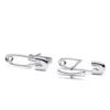 Amazing Solid 925 Sterling Silver Safety Pin Simple & Unique Men’s Cufflinks
