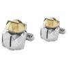 Real 925 Two Tone Sterling Silver 3D Scarab Men’s Classic Office Cufflinks