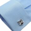 Amazing Cat Face Design With Real 925 Sterling Silver Men’s Cufflinks