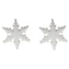 Real 925 Bright Polished Sterling Silver Men’s Snowflake White Gold Polished Cufflinks