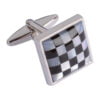 Graceful Chequered Squares Pattern Design Artfully Hand Crafted Men’s Cuff Link