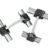 Tube with Rope Design 925 Sterling Silver Men’s Amazing White Gold Plated Cufflinks