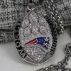 New England Patriots Super Bowl Men’s National Champions Bright Polished Pendant/Necklace (2019) In 925 Sterling Silver
