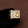 Classic Hip Hop Design Men’s Ring | Men Luxury Customizable Moissnaites Studded Champion Yellow Plated Ring