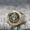 Premium Edition Eagle Valor Military Bright Polished Ring for U.S. Army Members