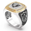 True Fans Las Vegas Raiders Round Shape White Moissanite Men’s Ring