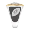 True Fans Las Vegas Raiders Round Shape White Moissanite Men’s Ring