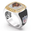 True Fans Customized Chicago Bears Round Shape White Moissanite Men’s Ring