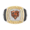 True Fans Customized Chicago Bears Round Shape White Moissanite Men’s Ring