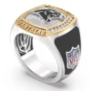 True Fans Customized Carolina Panthers Round Shape White Moissanite Men’s Ring